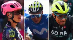 Esteban Chaves, Einer Rubio y Dani Martínez en el Giro de Italia 2024
