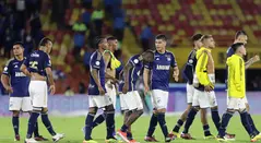Jugadores de Millonarios tras derrota vs Bucaramanga