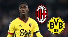 Watford le puso precio a Yaser Asprilla: Milan y Dortmund lo quieren