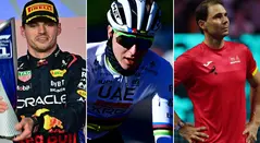 Max Verstappen, Tadej Pogacar y Rafael Nadal