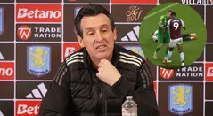 Desahogo de Unai Emery tras la expulsión de Jhon Durán 