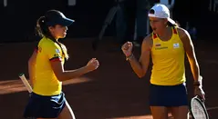 Camila Osorio y Emiliana Arango en la Billie Jean King