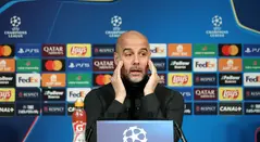 Pep Guardiola en conferencia de prensa