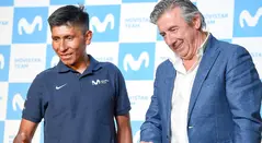 Nairo Quintana y Eusebio Unzué