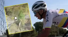 Caída de Egan Bernal en la Clásica de Jaén