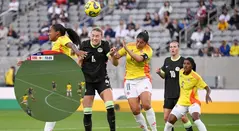 Gol Catalina Usme frente a Australia en la SheBelievesCup 