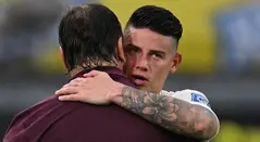 James Rodríguez y Néstor Lorenzo