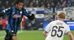 Juan Guillermo Cuadrado en Atalanta vs Brujas por la Champions League