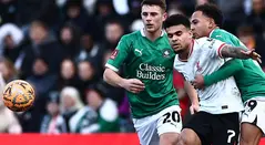 Luis Díaz en la FA Cup con Liverpool vs Plymouth