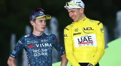 Tadej Pogacar y Jonas Vingegaard, figuras del ciclismo