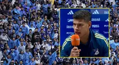 Jorge Arias e hinchas de Millonarios
