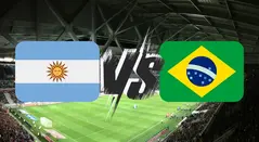 Banderas Argentina vs Brasil 