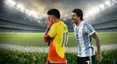 Rodrigo de Paul y James Rodríguez