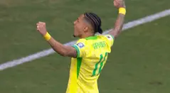 Raphinha en Brasil vs Colombia
