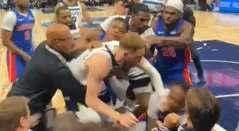 Timberwolves y Pistons protagonizan fuerte pelea en la NBA 