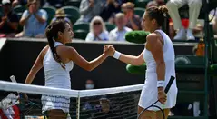 Partido de tenis femenino en Wimbledon - 2021