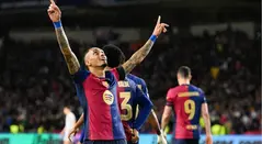 Raphinha declaró a Barcelona campeón de la Champions League