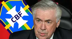 Carlo Ancelotti con la selección de Brasil
