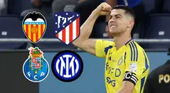 Cristiano Ronaldo y equipos de Europa