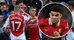 Arsenal ganó y aplazó el título de Liverpool y Luis Díaz
