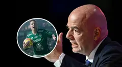 James Rodríguez y Gianni Infantino