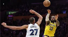 Así reaccionó LeBron James tras la victoria de Lakers frente a Timberwolves en la NBA