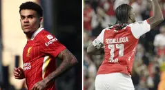 Luis Díaz y Hugo Rodallega en competencia 