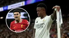 Luis Díaz y Vinícius Junior, futbolistas
