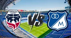 Escudos Fortaleza vs Millonarios