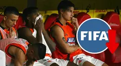 Selección Colombia cae dos puestos en el ranking FIFA