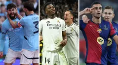Manchester City, Real Madrid y Barcelona