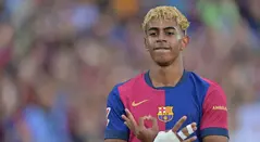 Lamine Yamal con Barcelona