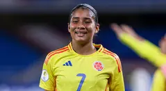 María Alejandra Baldovino con la selección Colombia en el Sudamericano sub-17 femenino 2025