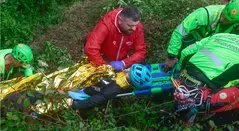 Se reveló el parte médico de ciclista que cayó por barranco en el Giro de Italia