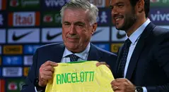 Carlo Ancelotti con Brasil