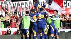 Boca Juniors vs River Plate celebración del gol
