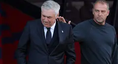 Carlo Ancelotti, director técnico del Real Madrid durante el clásico vs Barcelona