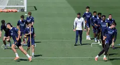 Real Madrid en su entrenamiento para enfrentar al Mallorca