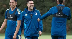 Falcao García en el entrenamiento de Millonarios