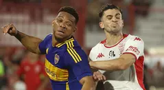 Frank Fabra en la Liga de Argentina con Boca Juniors vs Huracán