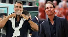 Gabriel Batistuta y Rafael Nadal