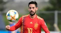 Isco con la selección de España