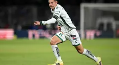 James Rodríguez jugando con el Club León de México en la Liga MX