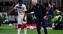 Juan Guillermo Cuadrado en el Atalanta de Bérgamo con Gian Piero Gasperini
