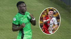 Marino Hinestroza y Franco Mastantuono, futbolistas