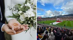 Matrimonio en el estadio El Campín