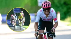 Ataque de Richard Carapaz en la etapa 16 del Giro de Italia 2025