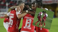 Fuerte pelea entre jugadores de Santa Fe termina en expulsión