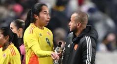 Mayra Ramírez y Ángelo Marsiglia con la selección Colombia
