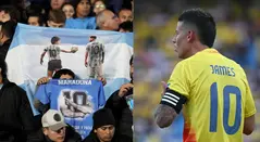 Hinchas de Argentina chiflan himno de Colombia